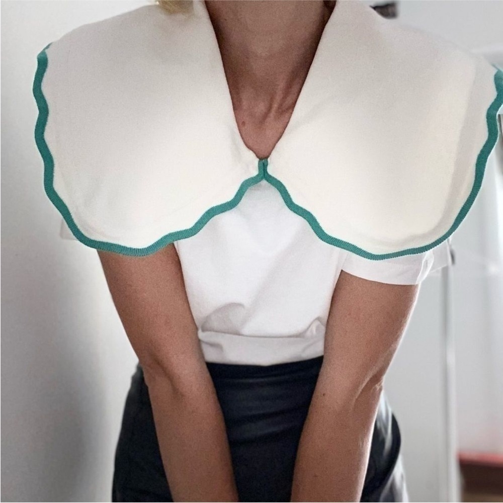 ZARA Peter Pan collar top 1930/042 - Picture 2 of 9